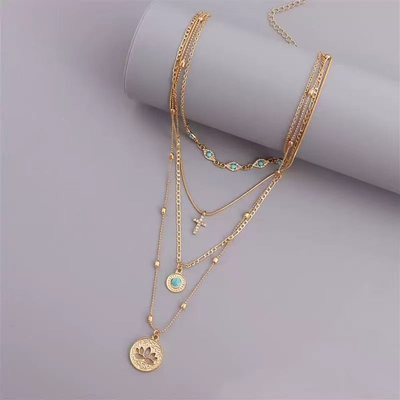 Layered Flower Necklace