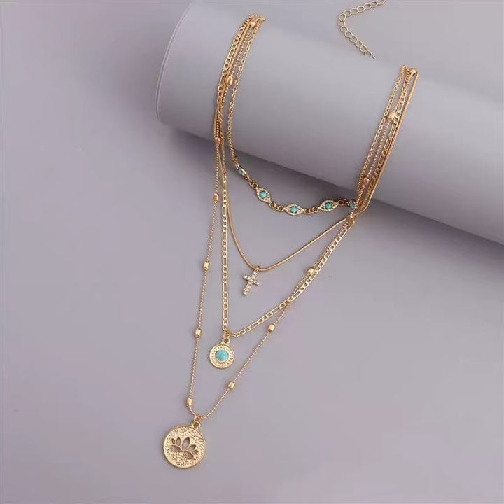 Layered Flower Necklace