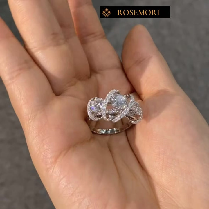 Milky Way Three-Stone Moissanite Ring