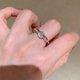 Cosmic Stellar Three-Stone Moissanite Ring — Past, Present & Future | S925 Sterling Silver