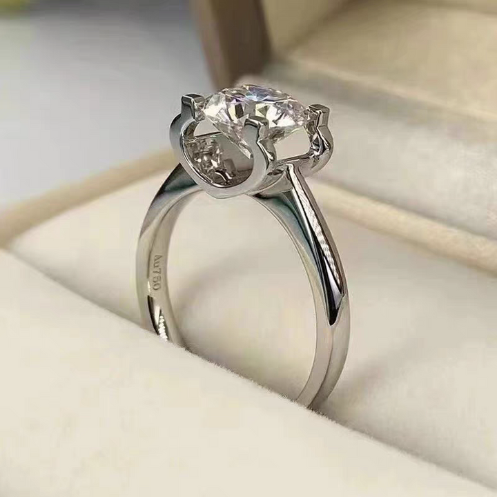 Sterling Silver Moissan Cowl Ring