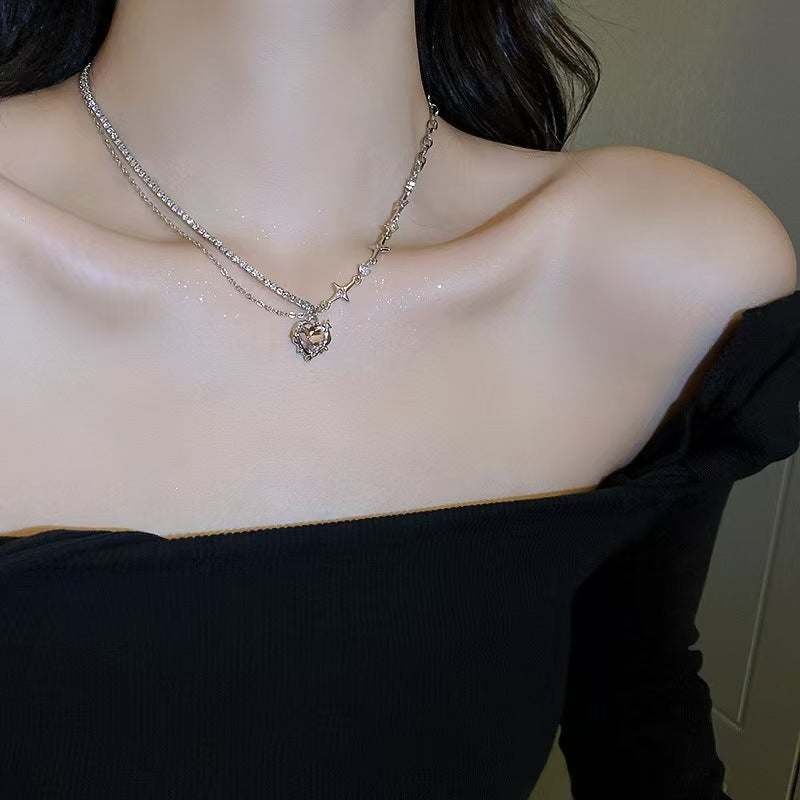 Love Double Layers Necklace
