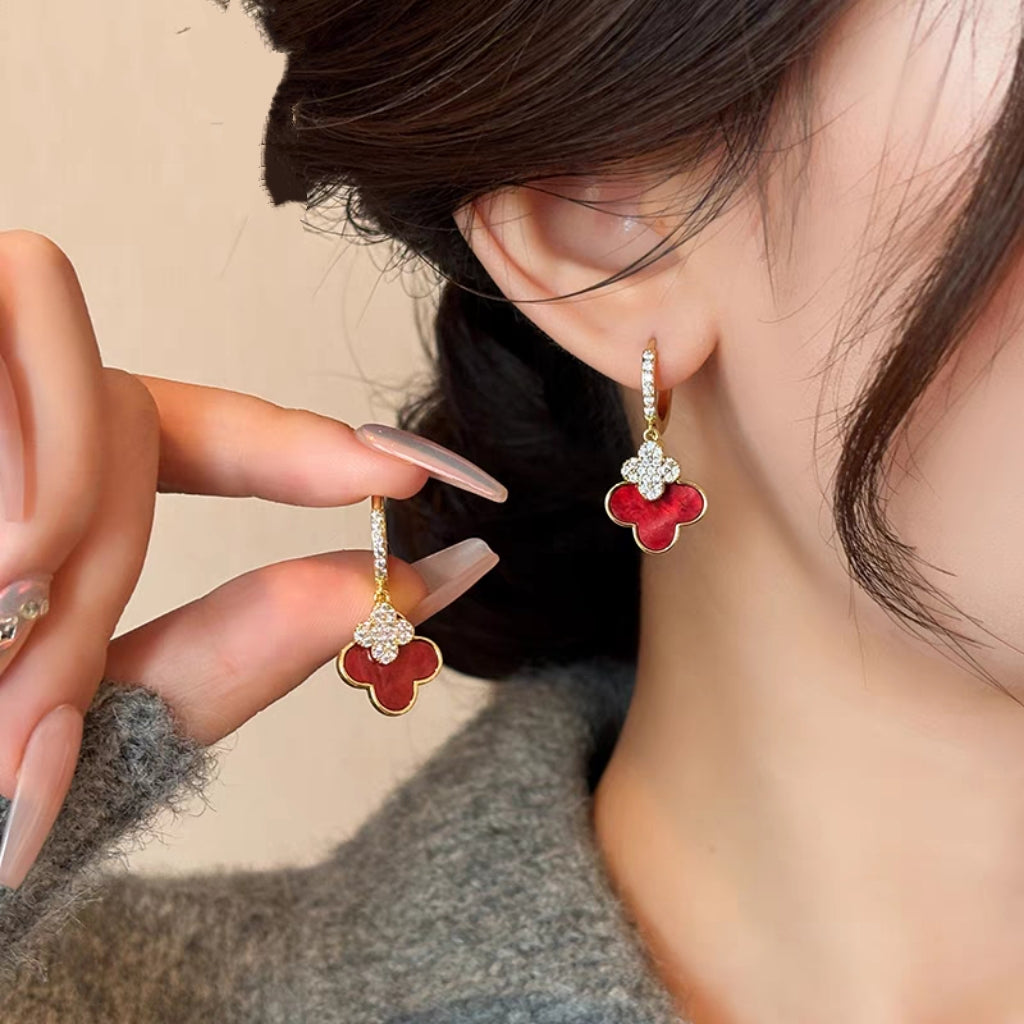 Four Leaf Flower Earrings