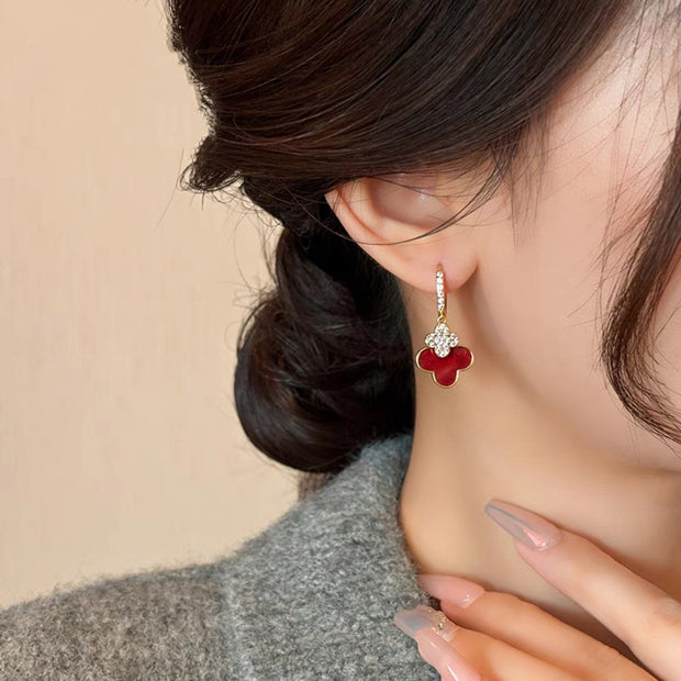 Four Leaf Flower Earrings