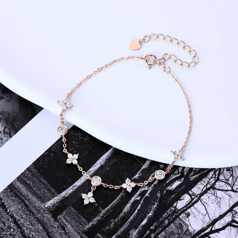 Clover Moissanite Bracelet