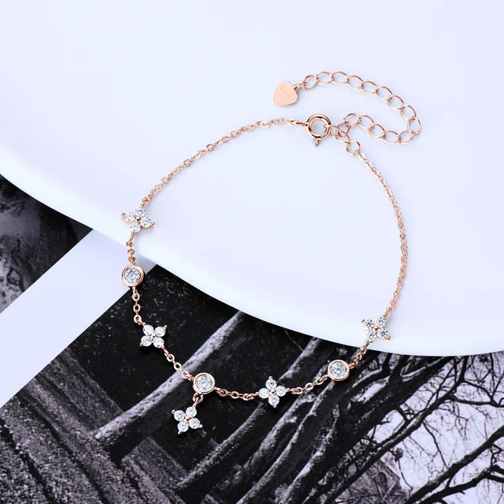 Clover Moissanite Bracelet
