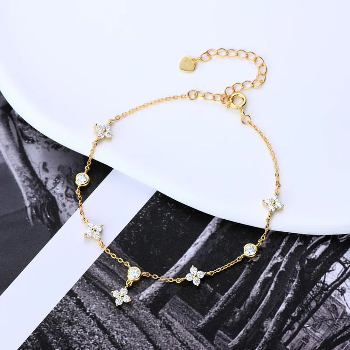Clover Moissanite Bracelet