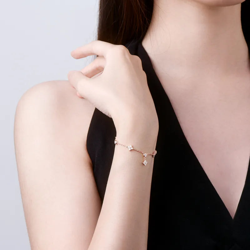 Clover Moissanite Bracelet