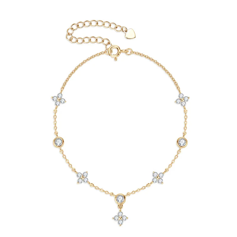 Clover Moissanite Bracelet