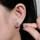Sunburst Crown Moissanite Stud Earrings