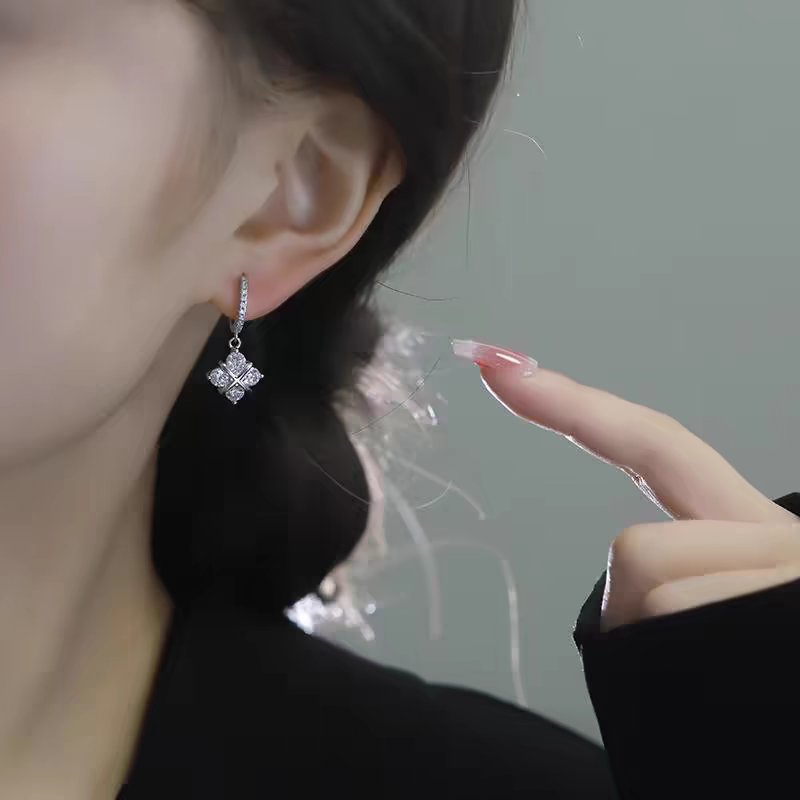 Classic Crossed Moissanite Earrings