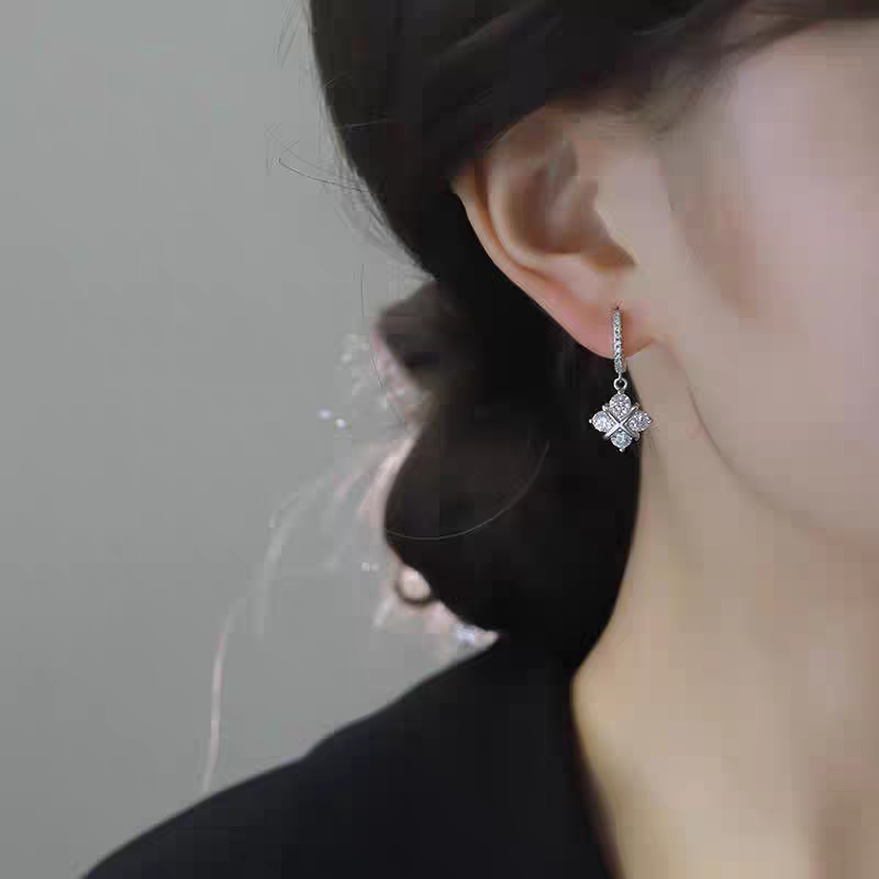 Classic Crossed Moissanite Earrings