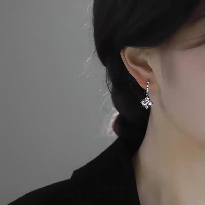 Classic Crossed Moissanite Earrings