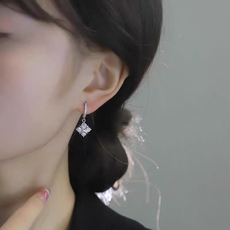 Classic Crossed Moissanite Earrings