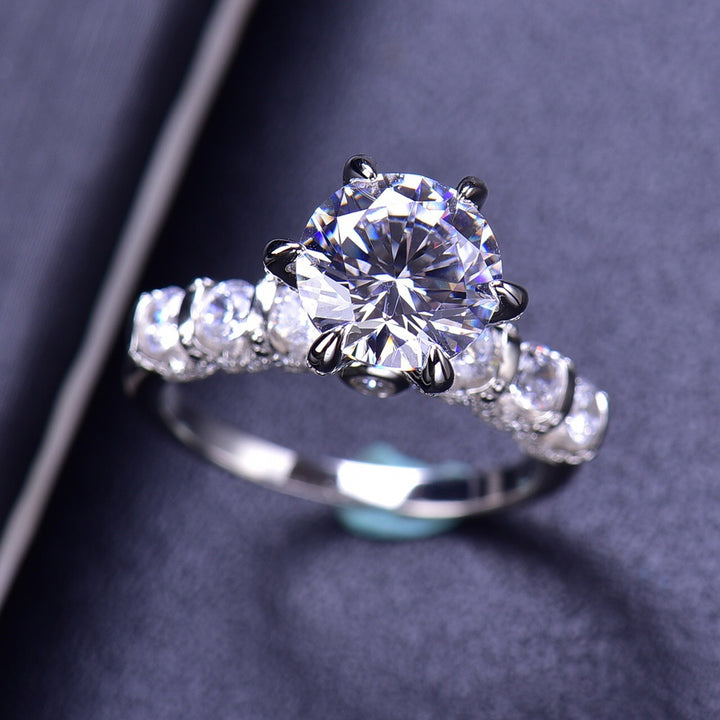 Aurora Six-Prong Moissanite Ring