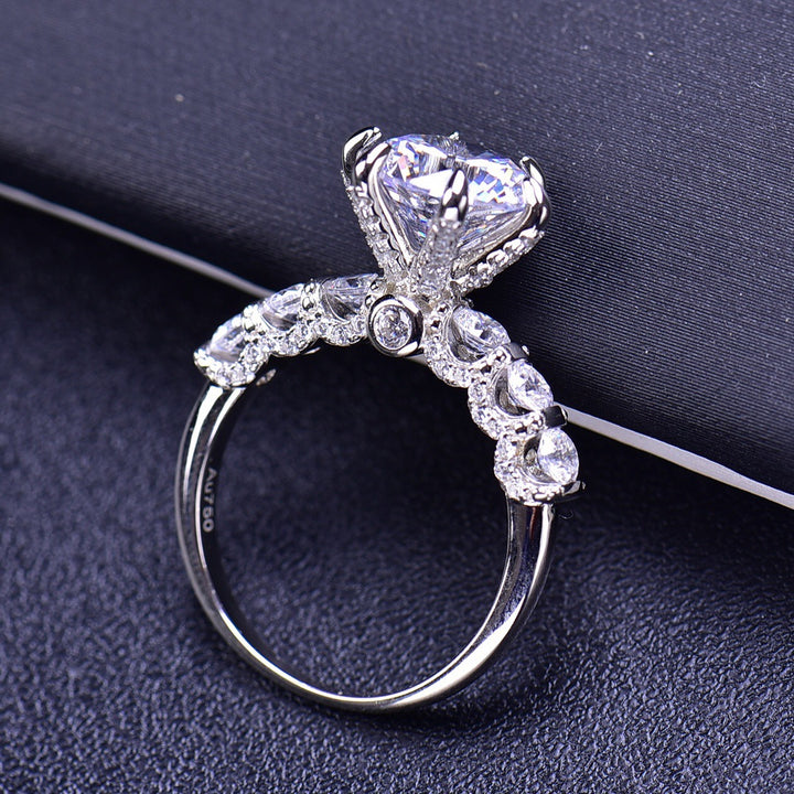 Aurora Six-Prong Moissanite Ring