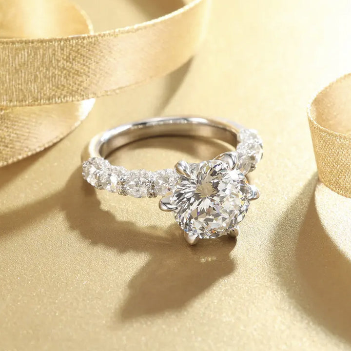 Aurora Six-Prong Moissanite Ring