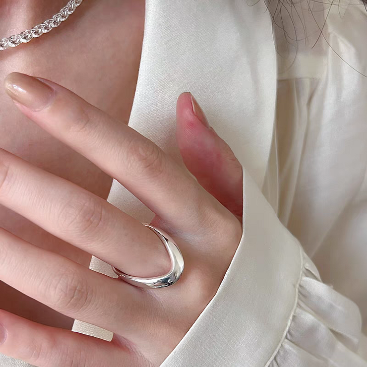 Sterling Silver Simple U Ring