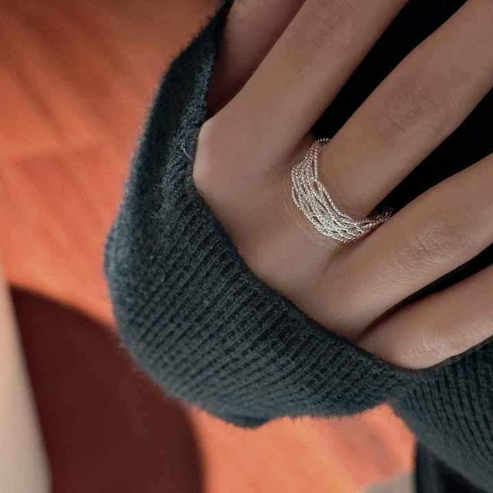 Sterling Silver Multi-Layered Line Wrap Set