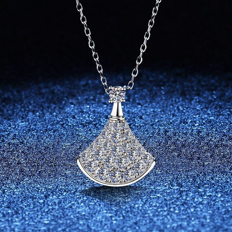 Radiant Fan Pavé Moissanite Necklace