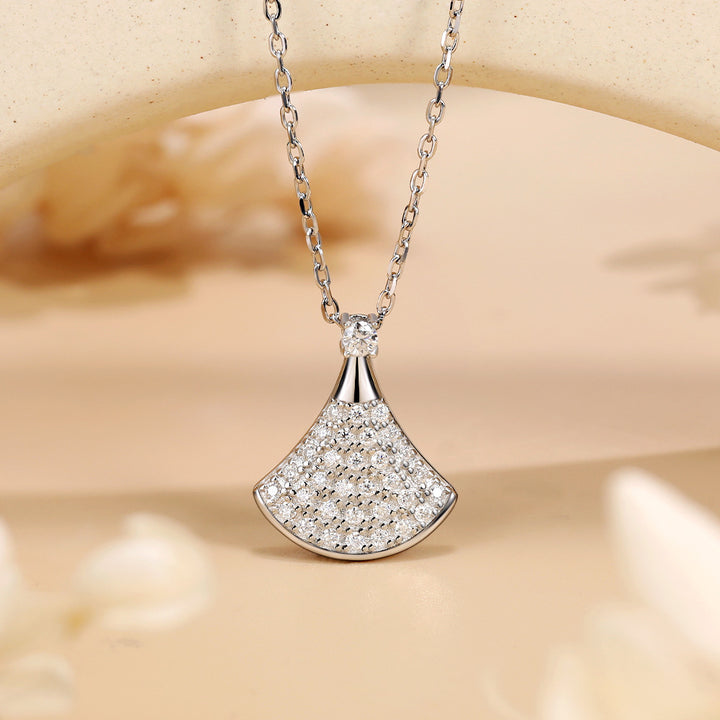 Radiant Fan Pavé Moissanite Necklace