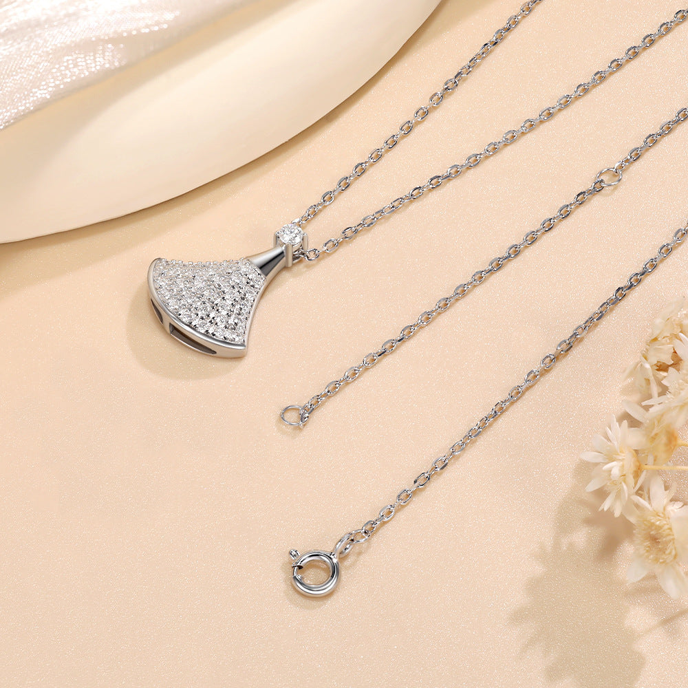 Radiant Fan Pavé Moissanite Necklace