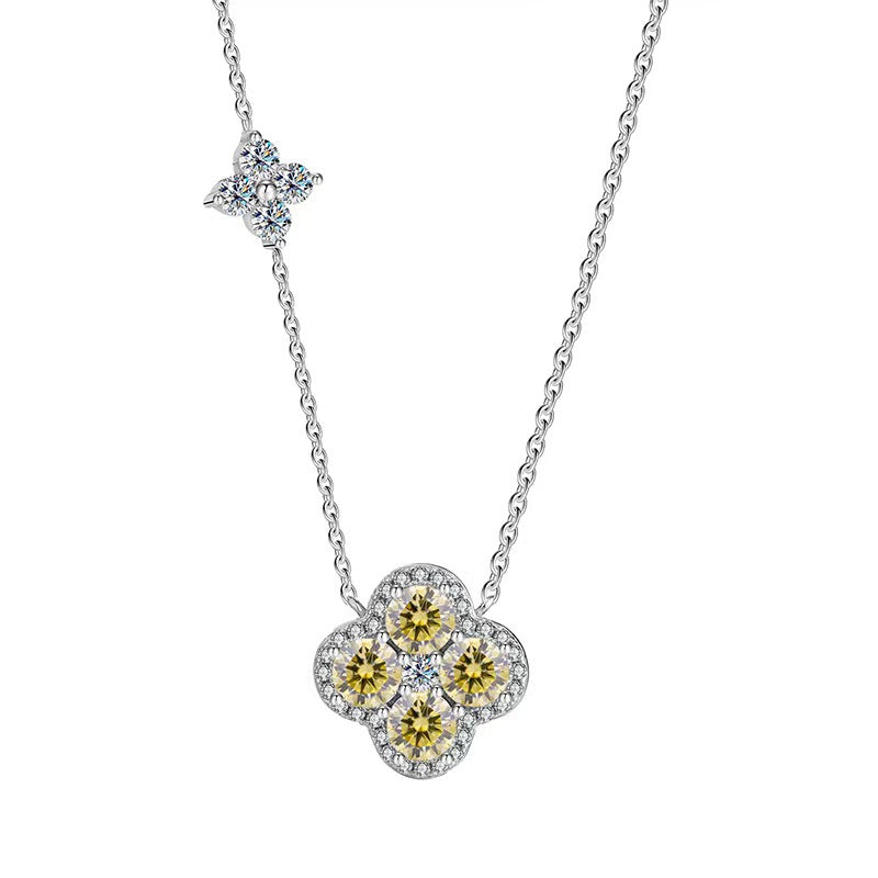 Lucky Four-Leaf Clover Moissanite Necklace