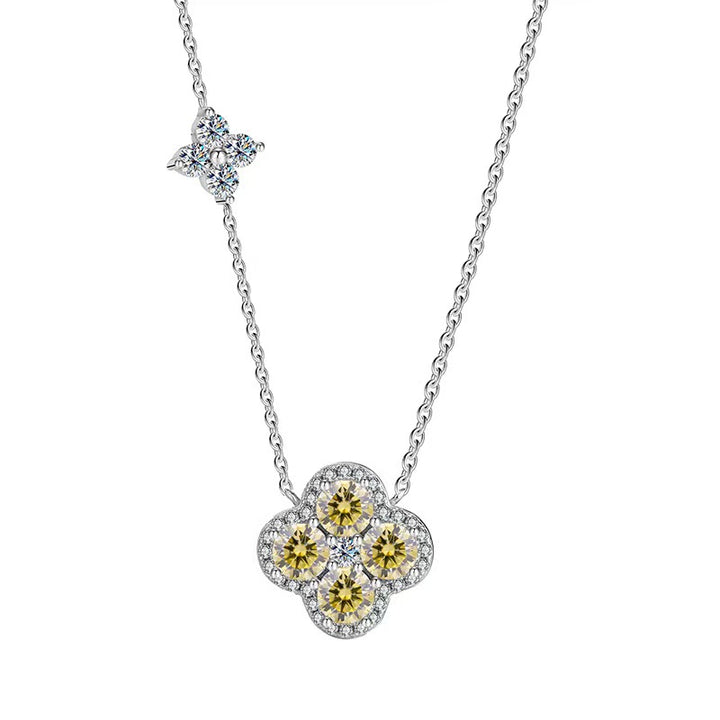 Lucky Four-Leaf Clover Moissanite Necklace