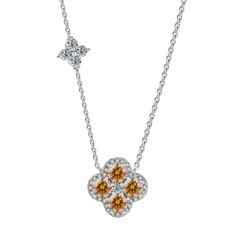 Lucky Four-Leaf Clover Moissanite Necklace