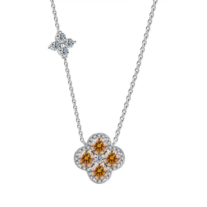 Lucky Four-Leaf Clover Moissanite Necklace