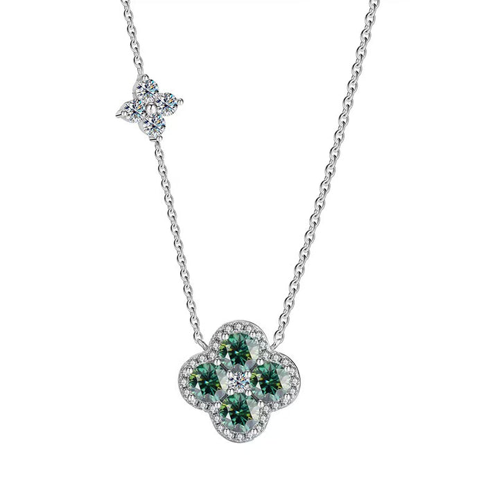 Lucky Four-Leaf Clover Moissanite Necklace