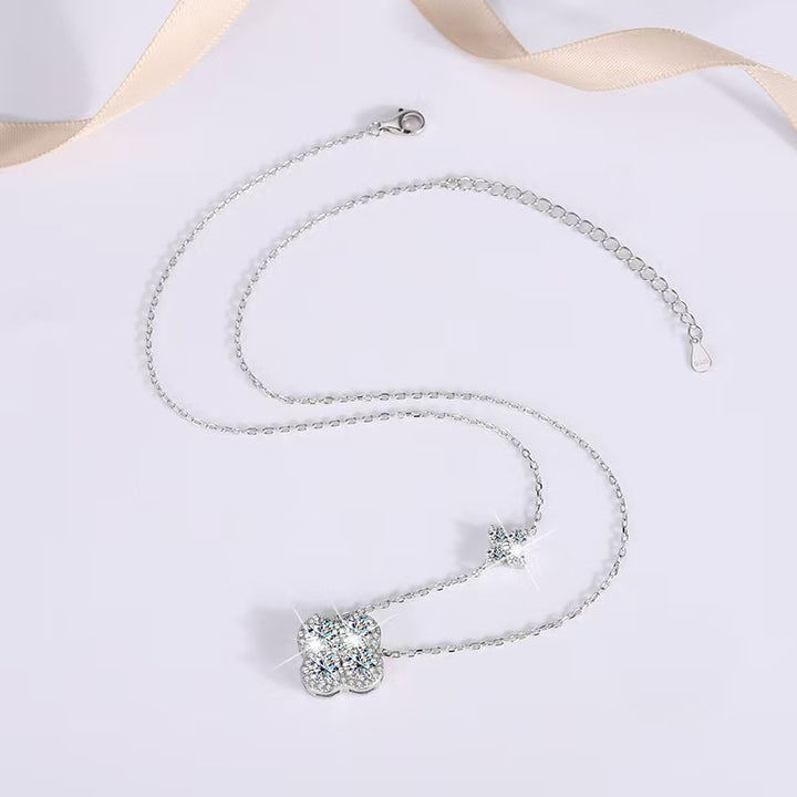 Lucky Four-Leaf Clover Moissanite Necklace