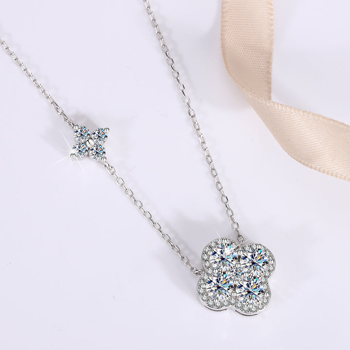 Lucky Four-Leaf Clover Moissanite Necklace