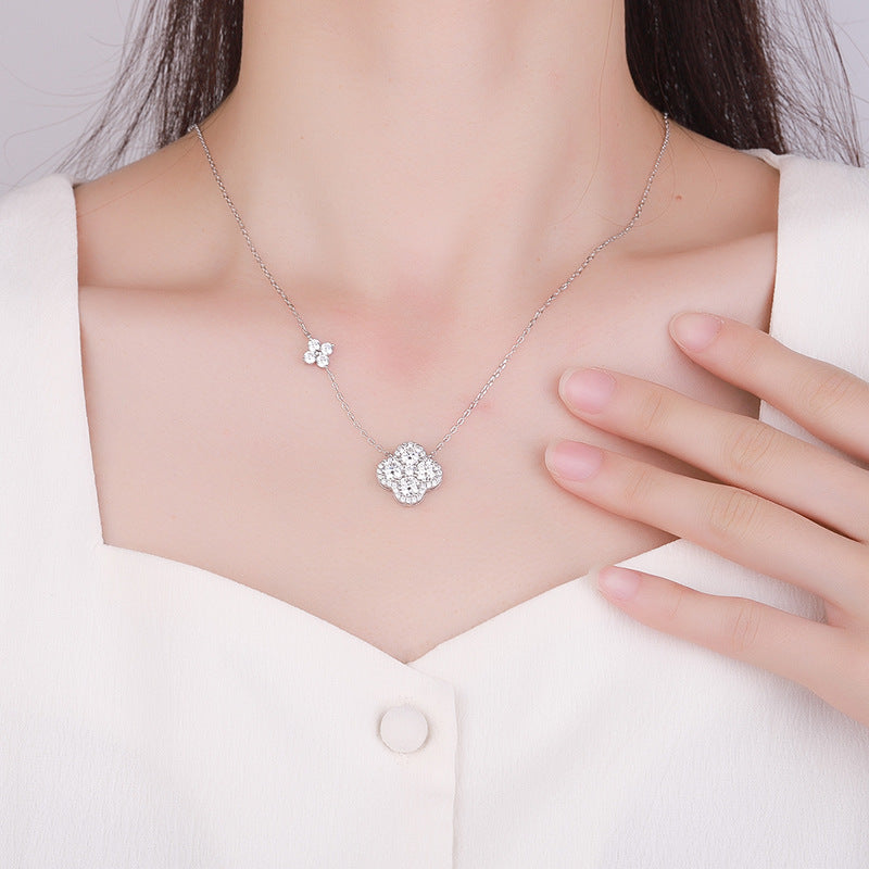 Lucky Four-Leaf Clover Moissanite Necklace