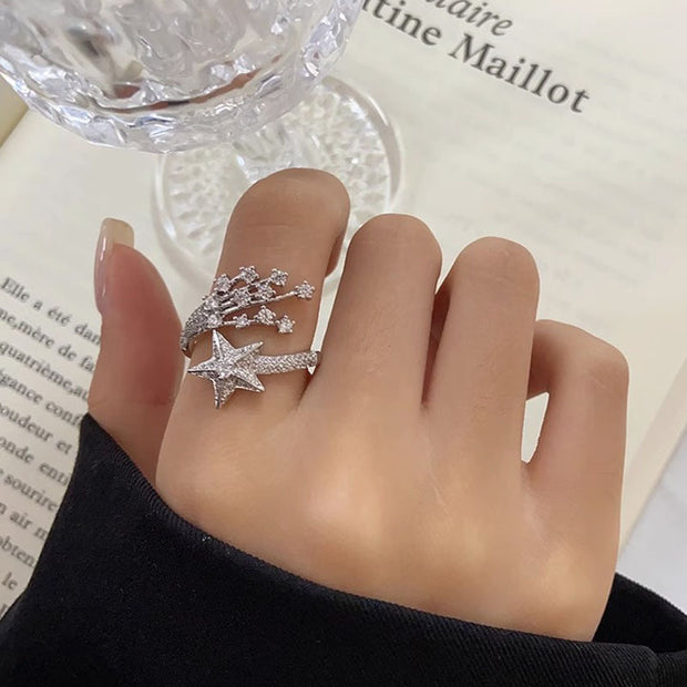 Comet Full Pentagram Ring
