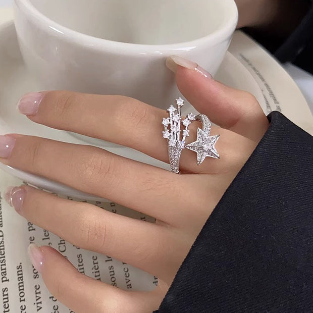Comet Full Pentagram Ring