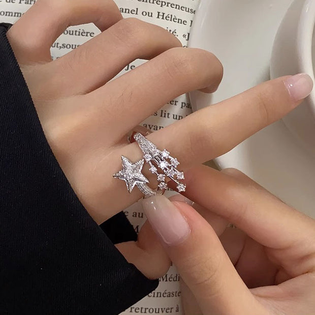 Comet Full Pentagram Ring