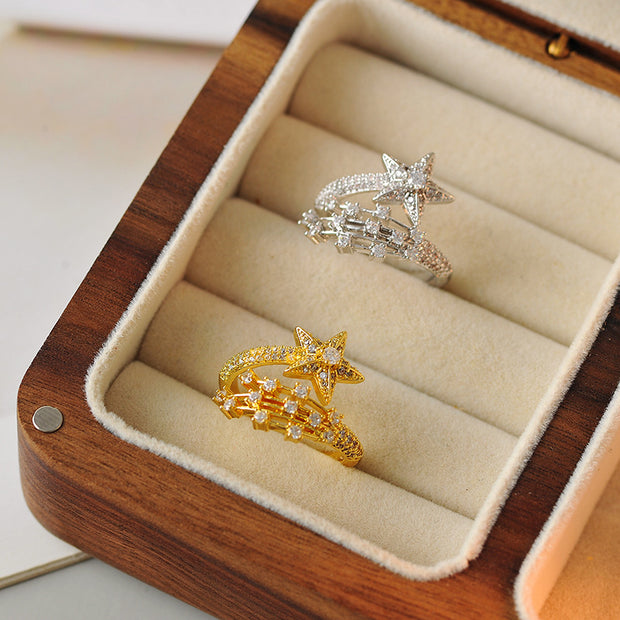 Comet Full Pentagram Ring