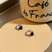 Sweet Black Heart Earrings