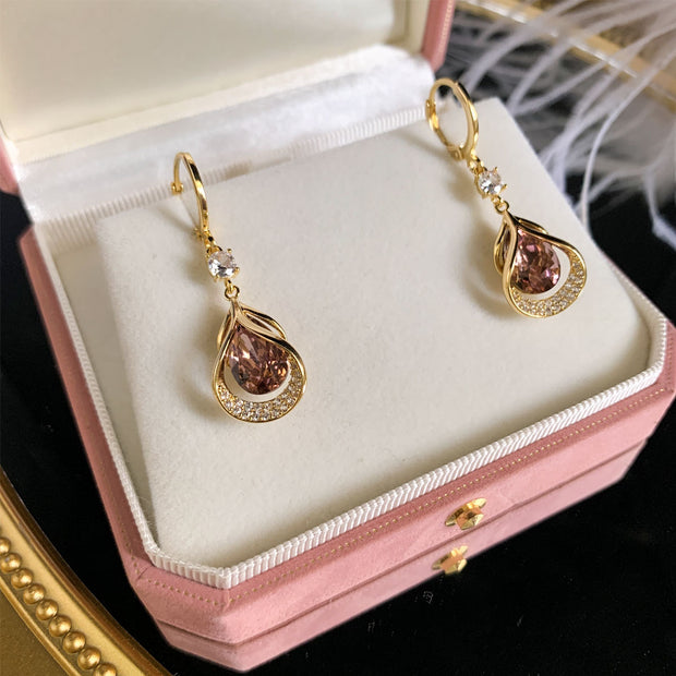 Simple Cat's Eye Drop Earrings