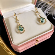 Simple Cat's Eye Drop Earrings