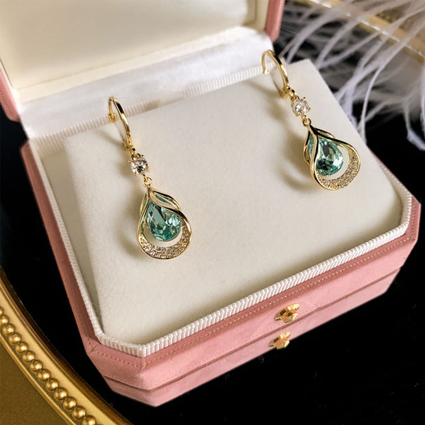 Simple Cat's Eye Drop Earrings