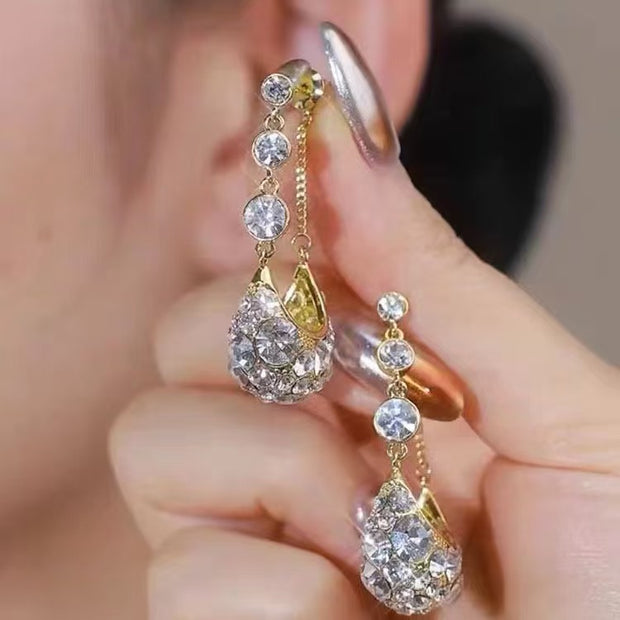 Full Diamond Basket Earrings