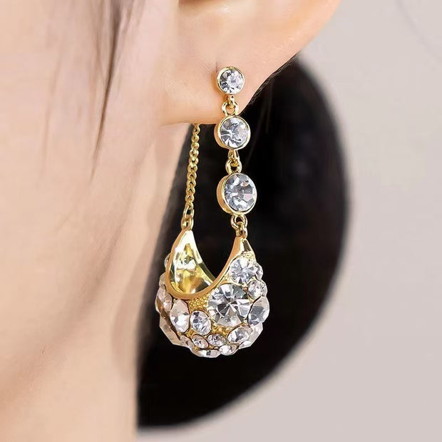 Full Diamond Basket Earrings
