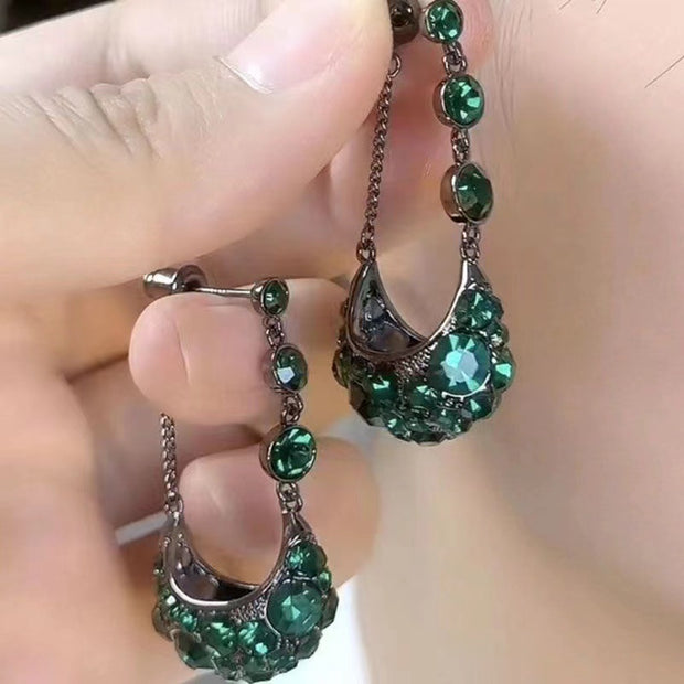 Full Diamond Basket Earrings