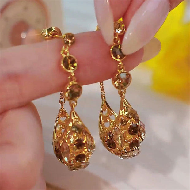 Full Diamond Basket Earrings