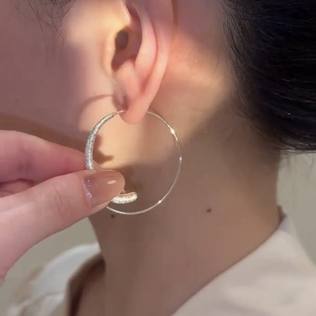 Full Star Circle Earrings