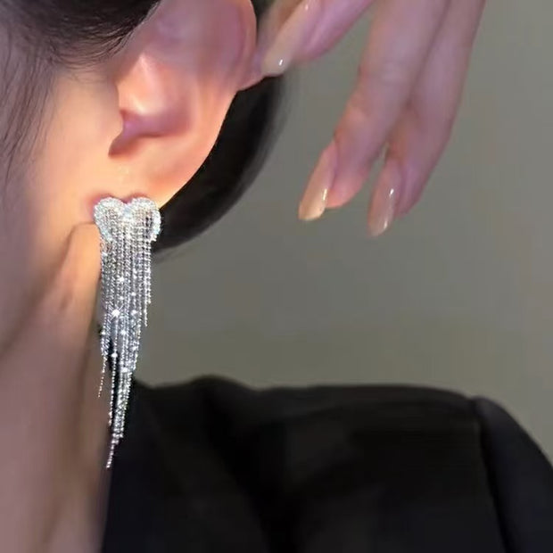 Love Waterfall Tassel Earrings