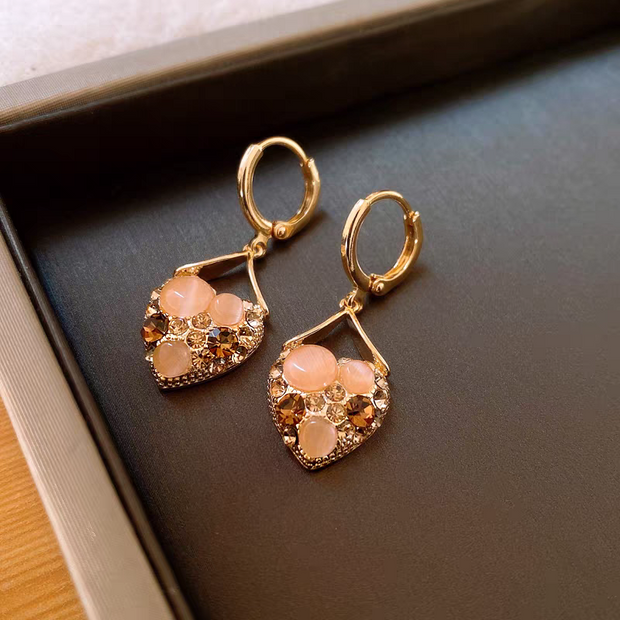 Cat's Eye Heart Earrings