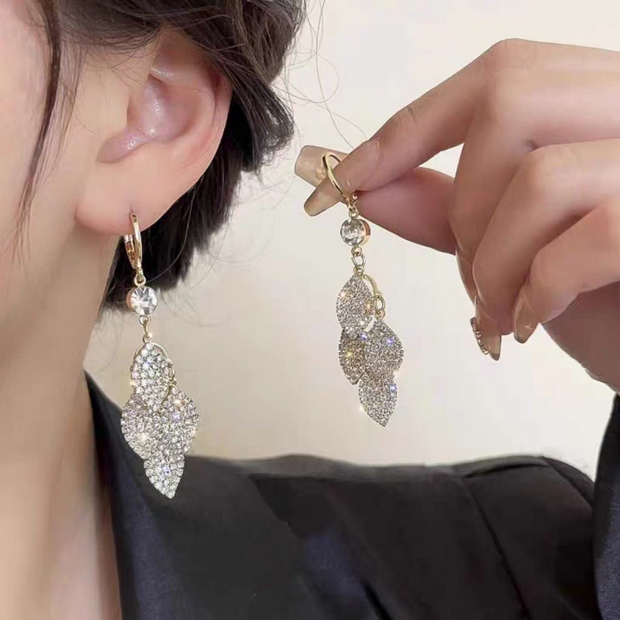 Pop Leaf Tassel Earrings